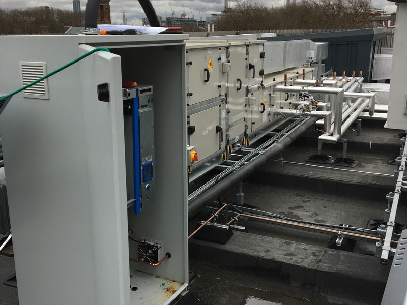 Condair RS humidification systems were installed in weatherproof enclosures on the roof of the museum Condair RS humidification systems were installed in weatherproof enclosures on the roof of the museum